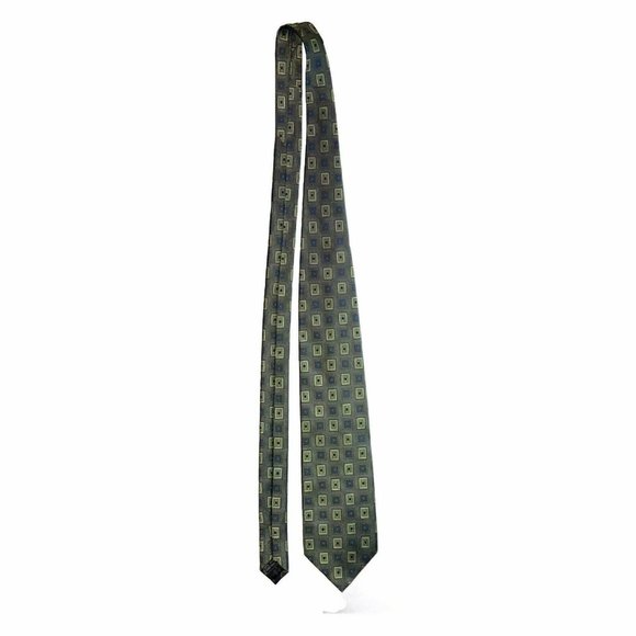 Martin Wong Screenplay Classic Wide Green Necktie - Picture 3 of 10